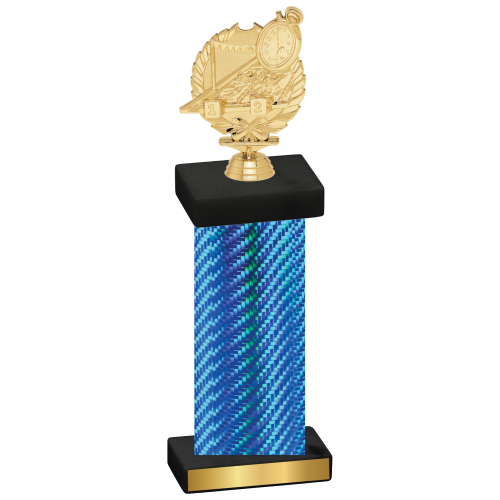 Single Blue Carbon Fiber Swimming Trophy