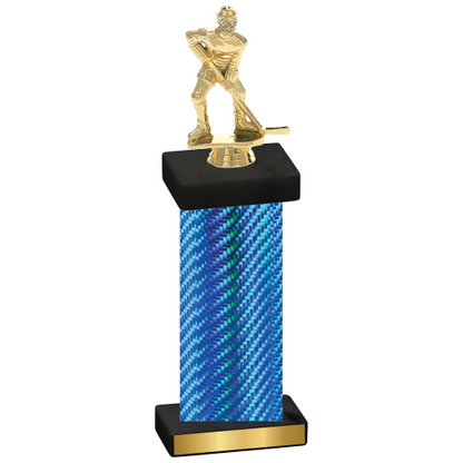 Single Blue Carbon Fiber Hockey Trophy