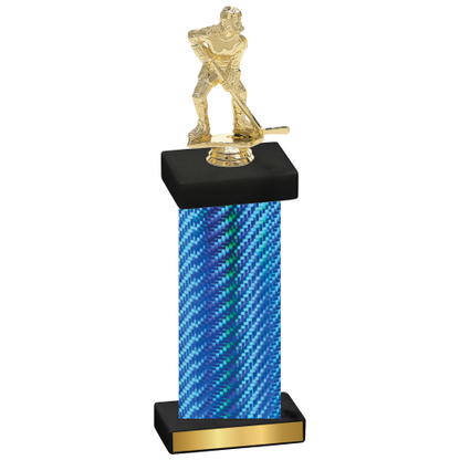 Single Blue Carbon Fiber Hockey Trophy