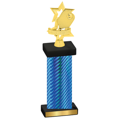 Single Blue Carbon Fiber Pickleball Trophy