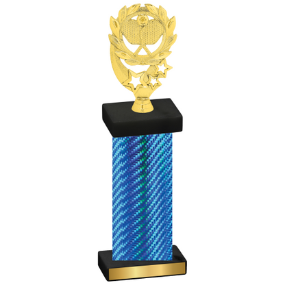 Single Blue Carbon Fiber Pickleball Trophy