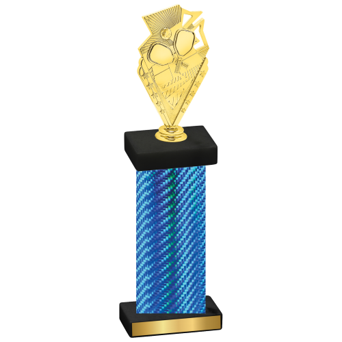 Single Blue Carbon Fiber Pickleball Trophy