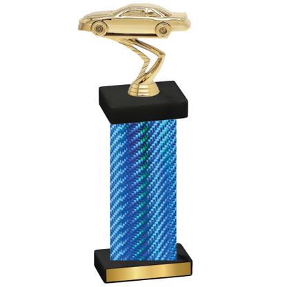 Single Blue Carbon Fiber Cars Trophy