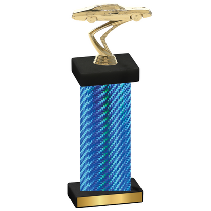 Single Blue Carbon Fiber Cars Trophy