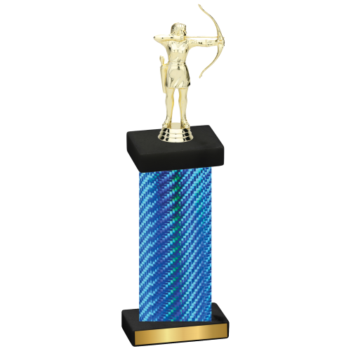 Single Blue Carbon Fiber Archery Trophy