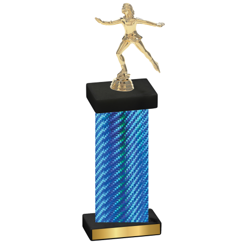 Single Blue Carbon Fiber Skater Trophy