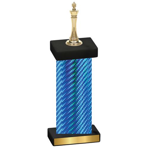 Single Blue Carbon Fiber Chess Trophy