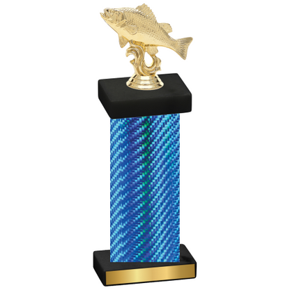 Single Blue Carbon Fiber Fishing Trophy