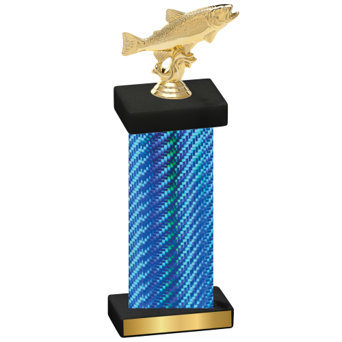 Single Blue Carbon Fiber Fishing Trophy