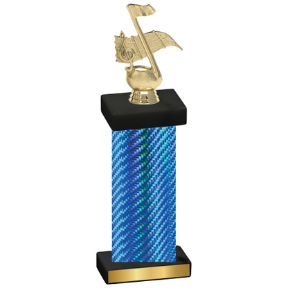 Single Blue Carbon Fiber Music Trophy