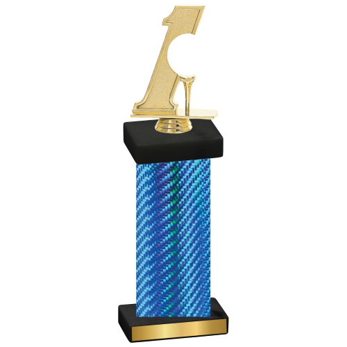 Single Blue Carbon Fiber Golf Trophy