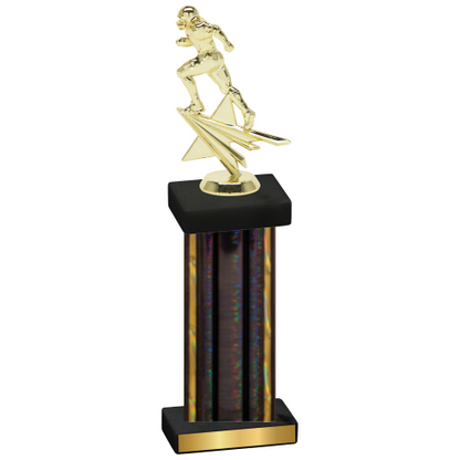 Single Black Glacier Football Trophy