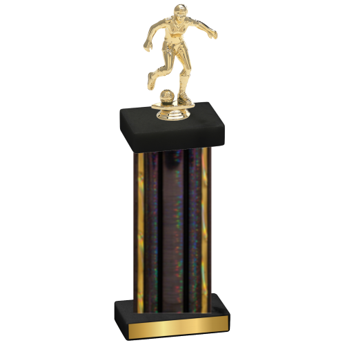 Single Black Glacier Soccer Trophy