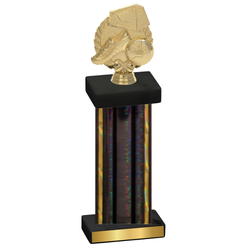 Single Black Glacier Soccer Trophy