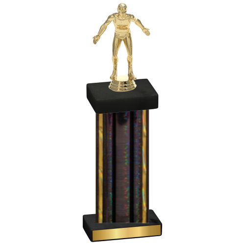 Single Black Glacier Wrestling Trophy