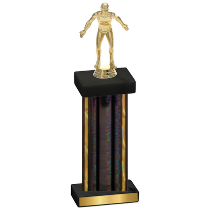 Single Black Glacier Wrestling Trophy