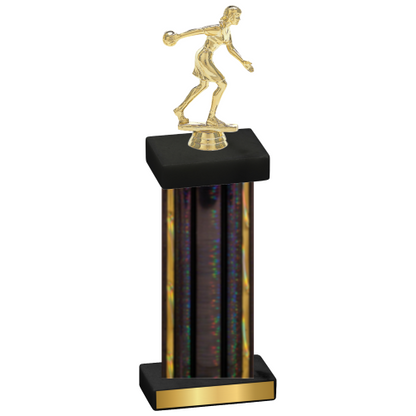 Single Black Glacier Bowling Trophy