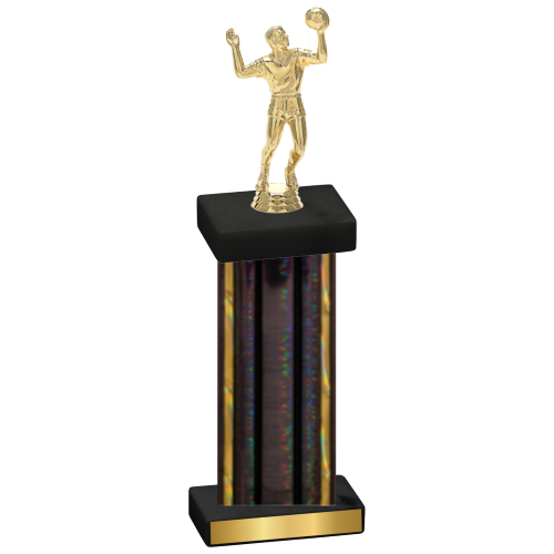 Single Black Glacier Volleyball Trophy