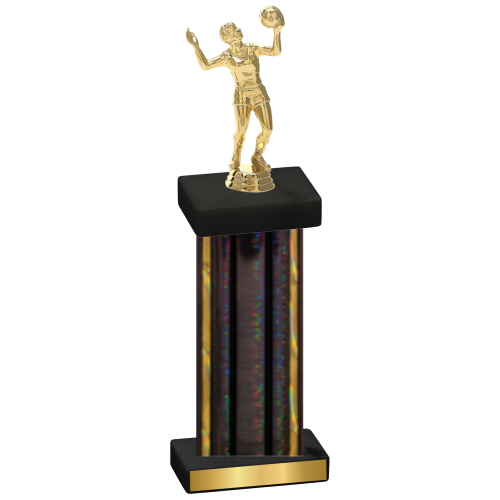 Single Black Glacier Volleyball Trophy