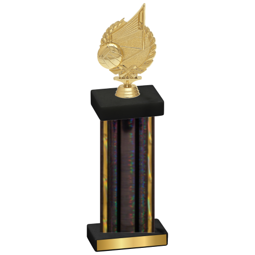 Single Black Glacier Volleyball Trophy