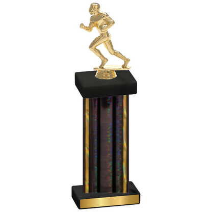 Single Black Glacier Football Trophy