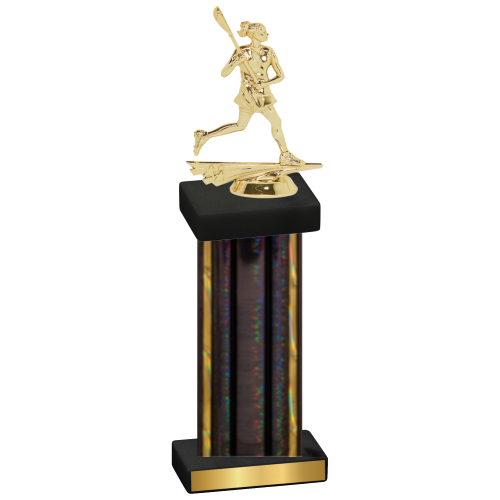 Single Black Glacier Lacrosse Trophy