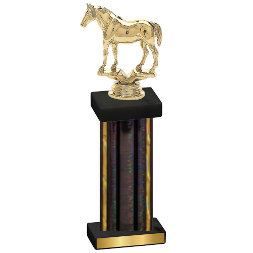 Single Black Glacier Horses Trophy