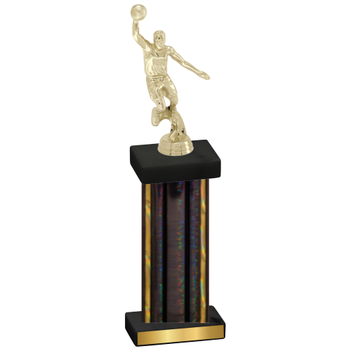 Single Black Glacier Basketball Trophy