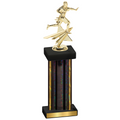 Single Black Glacier Flag Football Trophy