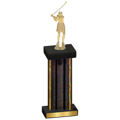 Single Black Glacier Golf Trophy