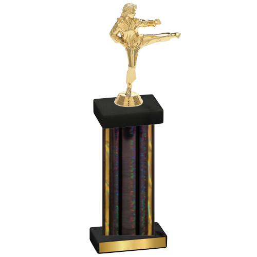 Single Black Glacier Karate Trophy