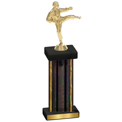 Single Black Glacier Karate Trophy