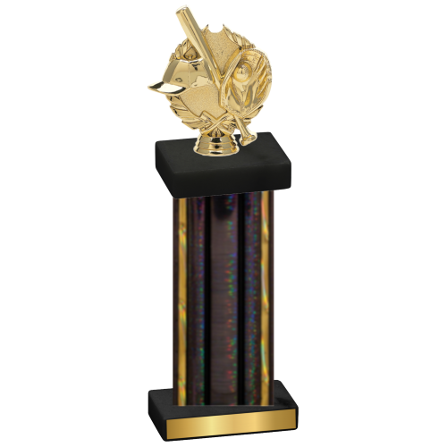 Single Black Glacier Baseball Trophy