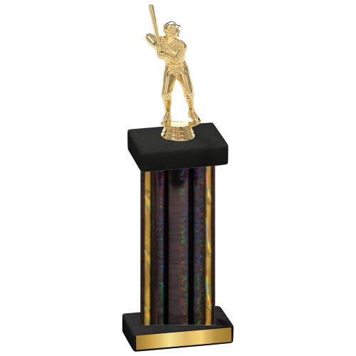 Single Black Glacier Baseball Trophy