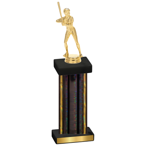 Single Black Glacier Softball Trophy