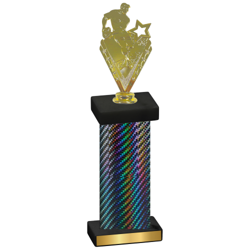 Single Black Carbon Fiber Rugby Trophy