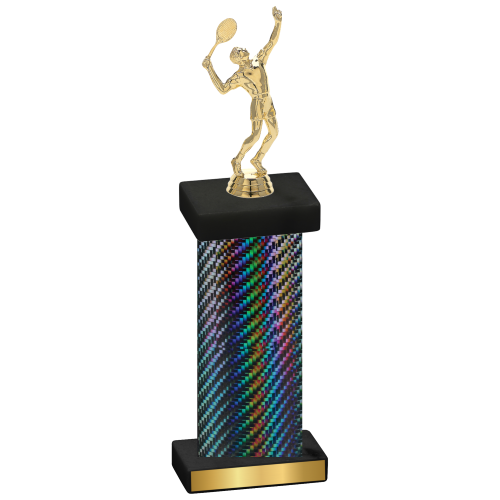 Single Black Carbon Fiber Tennis Trophy