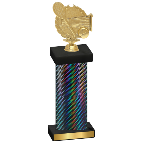 Single Black Carbon Fiber Tennis Trophy