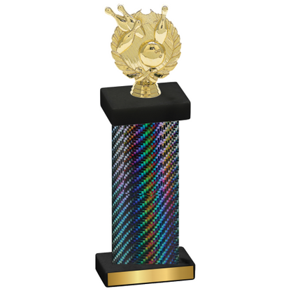 Single Black Carbon Fiber Bowling Trophy