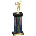 Single Black Carbon Fiber Volleyball Trophy