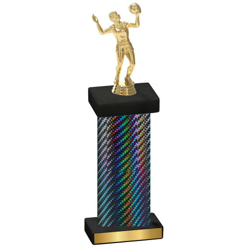 Single Black Carbon Fiber Volleyball Trophy