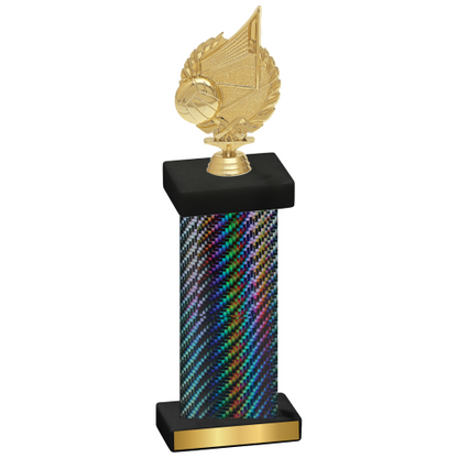 Single Black Carbon Fiber Volleyball Trophy