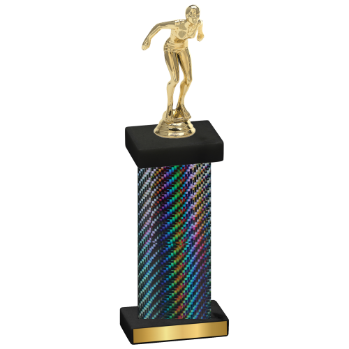 Single Black Carbon Fiber Tennis Trophy