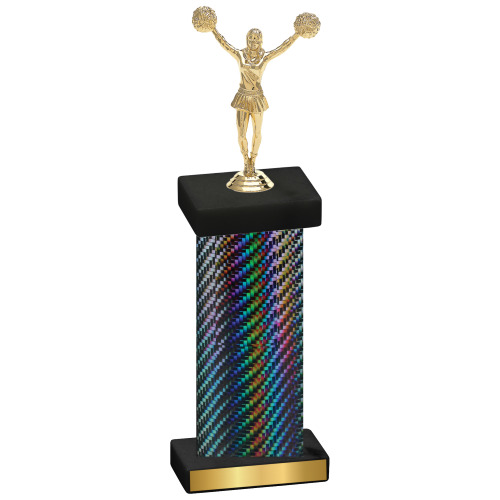 Single Black Carbon Fiber Cheerleading Trophy