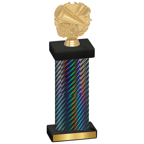 Single Black Carbon Fiber Cheerleading Trophy