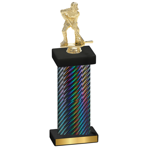 Single Black Carbon Fiber Hockey Trophy