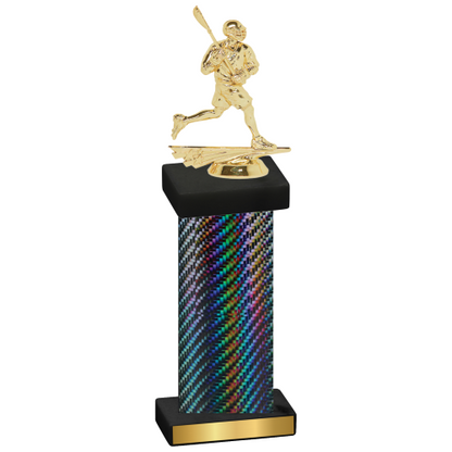 Single Black Carbon Fiber Lacrosse Trophy