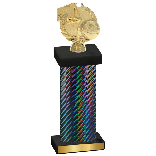 Single Black Carbon Fiber Basketball Trophy