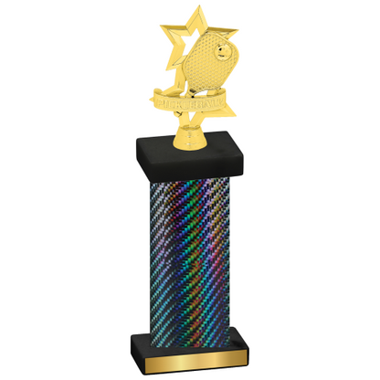 Single Black Carbon Fiber Pickleball Trophy