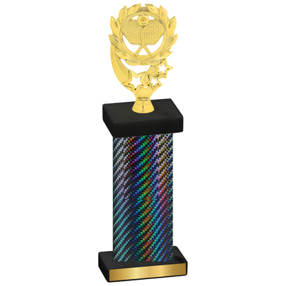 Single Black Carbon Fiber Pickleball Trophy